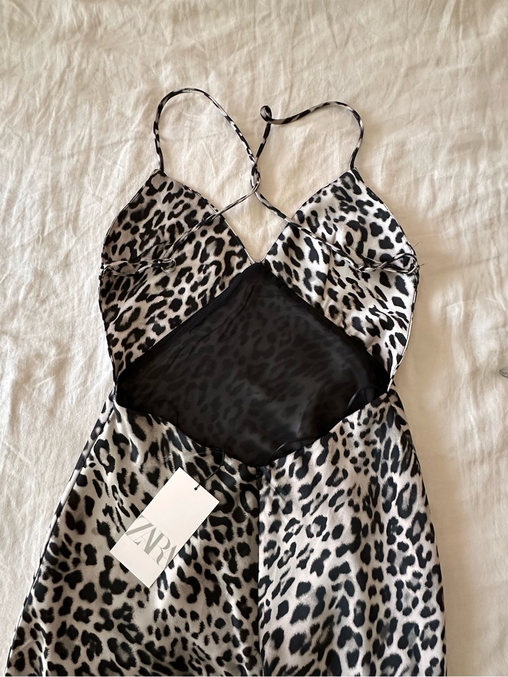 Zara Black and White Animal Print Maxi Dress (size S) NWT - Picture 4 of 5